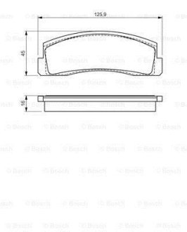 Тормозные колодки дисковые BOSCH 0986494543