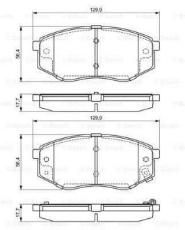 Тормозные колодки дисковые BOSCH 0986494692