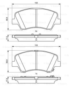 ДИСКОВЫЕ КОЛОДКИ ПЕРЕДНI BOSCH 0 986 494 712