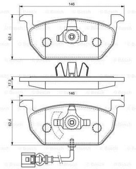 Тормозные колодки, дисковые BOSCH 0 986 494 721