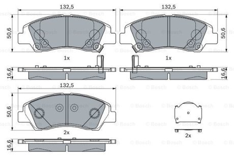 Тормозные колодки дисковые BOSCH 0986494760