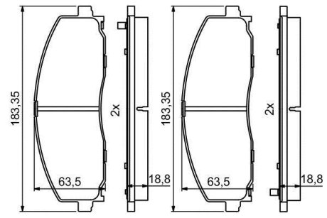 Гальмівні колодки дискові BOSCH 0 986 494 769