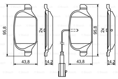 Тормозные колодки дисковые BOSCH 0986494779