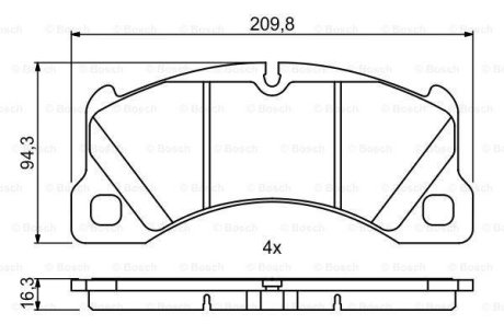 VW колодки гальм. PORSCHE Cayenne (BREMBO) BOSCH 0986494787