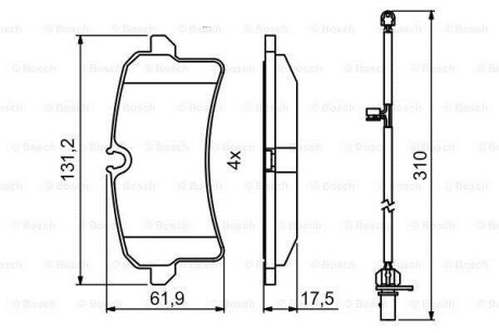 VW колодки гальм. задн. AUDI A8 09- BOSCH 0986494841