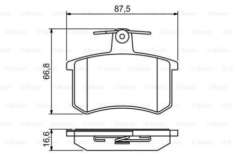 Колодки гальмівні (задні) Alfa Romeo 164 87-98 BOSCH 0986494846