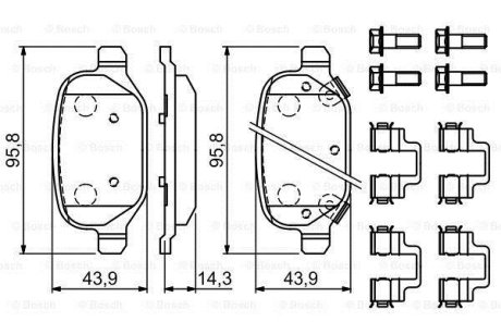 Колодки гальмівні дискові BOSCH 0 986 494 935