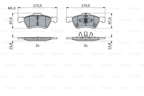 Колодки гальмівні дискові BOSCH 0 986 494 960