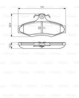 Гальмівні колодки дискові BOSCH 0986495068