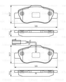 Гальмівні колодки передн Citroen Nemo BOSCH 0986495097