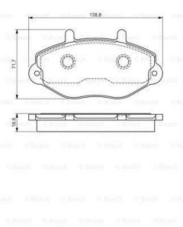 Колодки гальмівні (передні) Ford Transit 91-00 15 BOSCH 0986495112