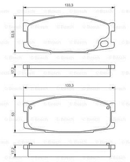 MITSUBISHI К-т гальмівних колодок передніх Canter BOSCH 0986495130