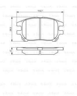 Тормозные колодки дисковые BOSCH 0986495140