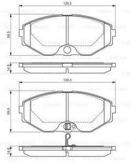 Тормозные колодки дисковые BOSCH 0986495147