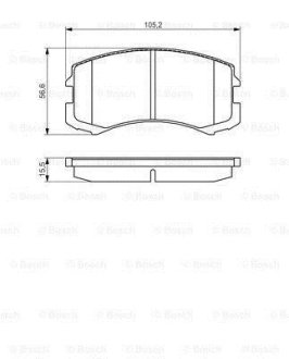 Гальмівні колодки перед. MITSUBISHI Galant VI 96-03, Lancer 03- BOSCH 0986495158