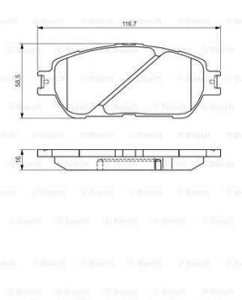 Тормозные колодки дисковые BOSCH 0986495160