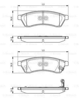 Гальмівні колодки дискові BOSCH 0 986 495 168