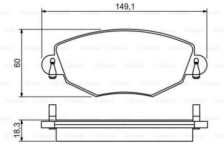 Колодки гальмівні (передні) Ford Mondeo III 00-07 BOSCH 0986495230 (фото 1)