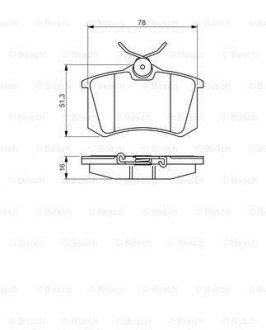 Гальмівні колодки задн. AUDI A3,A4,A6 SEAT VW Golf 3/4 SKODA BOSCH 0986495231