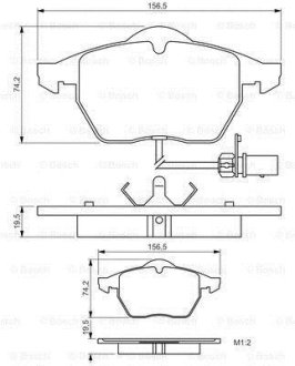 ДИСКОВЫЕ КОЛОДКИ ПЕРЕДНI PREMIUM2 BOSCH 0 986 495 232 (фото 1)