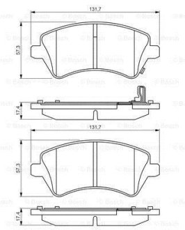 Колодки тормозные дисковые BOSCH 0 986 495 243