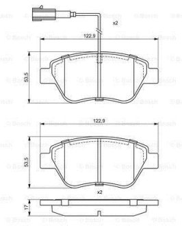 Колодки тормозные дисковые BOSCH 0 986 495 378