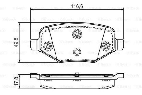 Дисковi колодки заднi BOSCH 0986495385