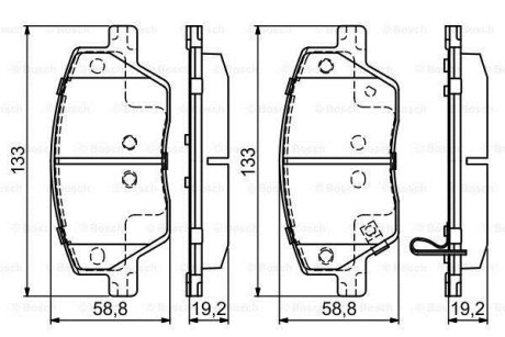 Тормозные колодки дисковые BOSCH 0986495392