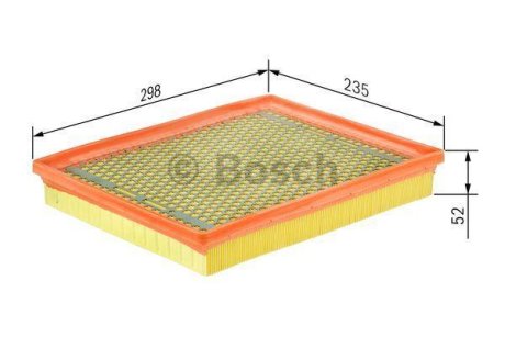 S3655 фільтр повітряний SAAB 9-3 1.9TID 04- 235*52*298 BOSCH 1457433655