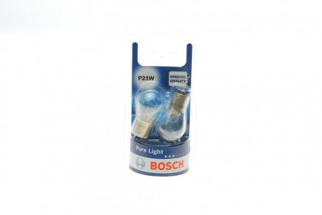 Автолампа P21W 12V 21W BA15s Pure Light (BL) (набір 2 шт.) BOSCH 1 987 301 017