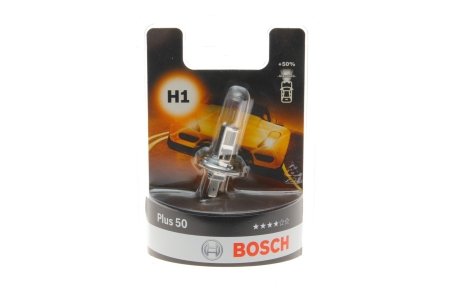 Автолампа H1 12V 55W P14.5s Plus 50 BL BOSCH 1 987 301 041