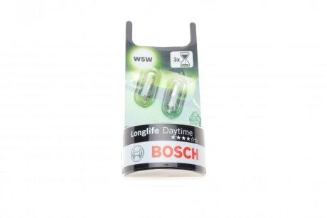 Автолампа W5W 12V 5W W2.1x9.5d Longlife Daytime (BL) (без цоколя) BOSCH 1 987 301 052