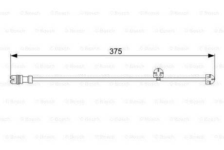 Датчик износа тормозных колодок (передних) (R) Porsche 911 (997) 04-08 (L=375mm) BOSCH 1 987 473 024 (фото 1)