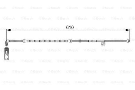 Датчик вихлопу гальмівних колодок (передній) BMW Z4 (E86) 06-08 (L=610mm) BOSCH 1 987 473 047