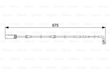 Датчик вихлопу гальмівних колодок (передній) BMW 3 (E90/E92/E93) 07-13 (L=675mm) BOSCH 1 987 473 051