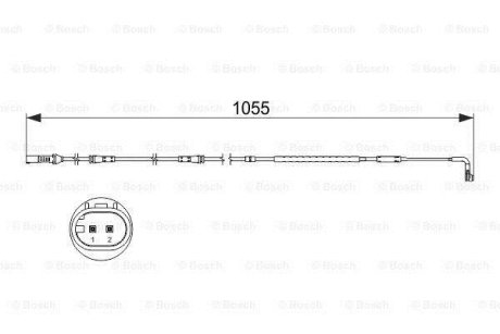 Датчик зносу гальмівних колодок (передній) BMW 7 (F01-F04) 08-15 (L=1055мм) BOSCH 1 987 473 506 (фото 1)