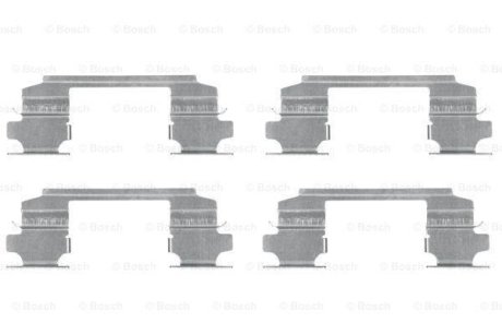 NISSAN К-т установчий передн. гальм. колодок Pathfinder 3,3-3,5 -04 BOSCH 1987474436