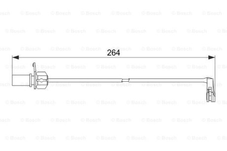 Датчик износа тормозных колодок (передних) Audi A6/A7/A8 09- (L=264mm) BOSCH 1 987 474 517