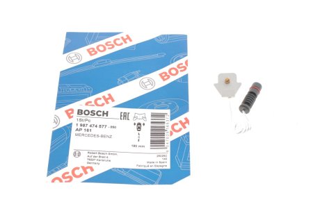 Датчик износа тормозных колодок (передних) MB (W124/W201) 82-98 (L=190mm) BOSCH 1987474577