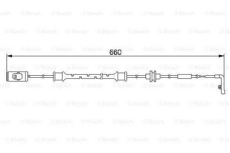 Датчик износа тормозных колодок (передних) Opel Vectra B 95-03 (L=660mm) BOSCH 1987474972