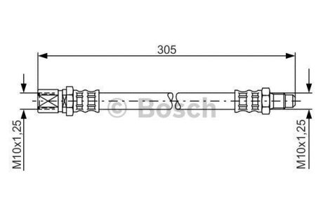 LADA шланг гальмівний задн. центр. ваз 2101-2107 BOSCH 1987476003