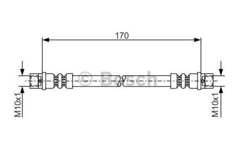 AUDI шланг гальмівний задн. A6 97- BOSCH 1987476010