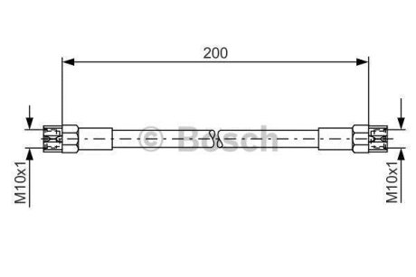 Шланг тормозной (задний) BMW 3 (E30/E36)/5 (E12/E28/E34)/6 (E24)/7 (E23)/Volvo 850/C70/S70 -05 (R) BOSCH 1 987 476 062