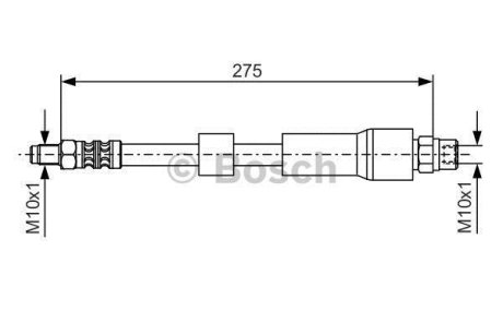 Гальмівний шланг (зад) BMW 5 (E39) 97-03 (275mm) BOSCH 1 987 476 174