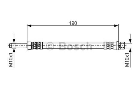 Шланг тормозной (задний) VW T5 03- (наружный) BOSCH 1987476310