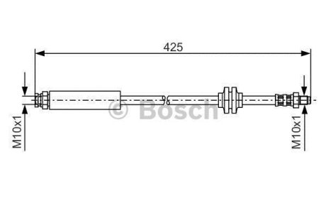 Шланг тормозной (передний) Citroen Nemo 1.4HDI 06- BOSCH 1 987 476 451