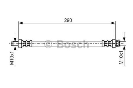 FIAT шланг гальм.задн. Ducato -98 BOSCH 1987476688