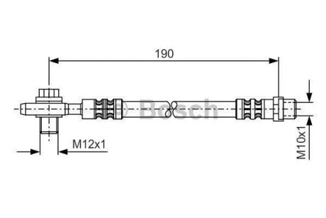 Гальмівний шланг (зад) VW Passat 97-05 (L=190mm) BOSCH 1987476719