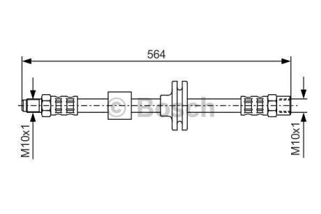 Шланг тормозной (передний) MB S-class (W140) 91-98 BOSCH 1987476752