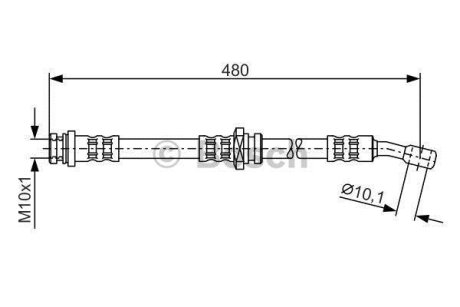 SUBARU гальмівний шланг передн/задн. JUSTY II 89- BOSCH 1987476787